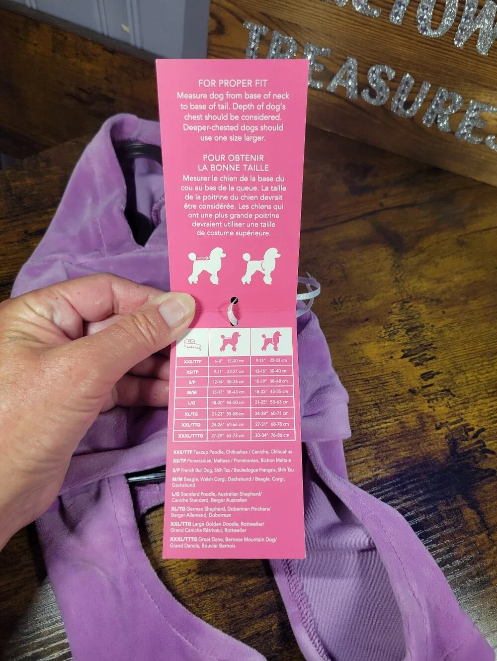 Isaac Mizrahi Lavender Velour Dog Hoodie with Glitter Paw xxs